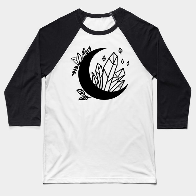 Crystal Moon Baseball T-Shirt by Satic